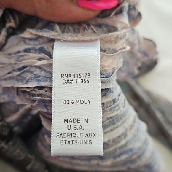 Komarov Pleated Button-Down Long Sleeves Shirt Small Blue/Cream - Picture 7 of 16